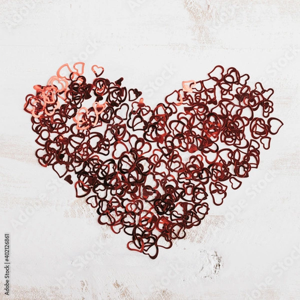 Obraz confetti creating heart