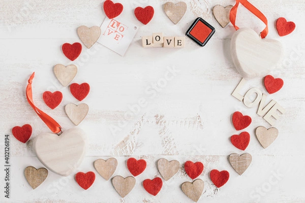 Obraz hearts composition with blank space