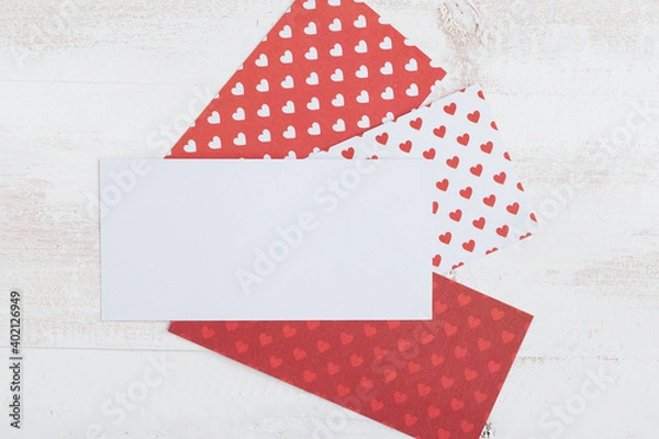 Obraz white paper with heart pattern papers
