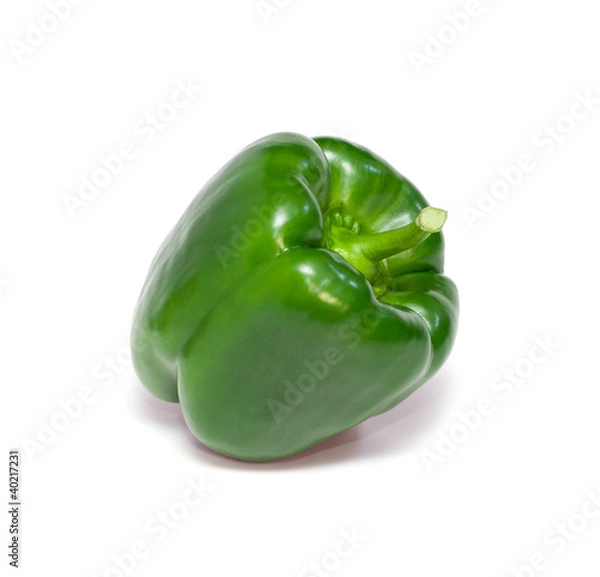 Obraz green pepper on white background