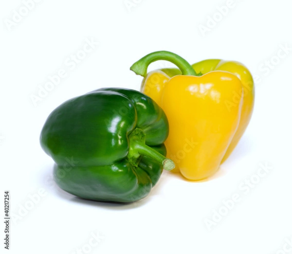 Obraz two pepper on white background