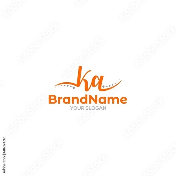 Fototapeta KA Chiropractic Logo Design Vector