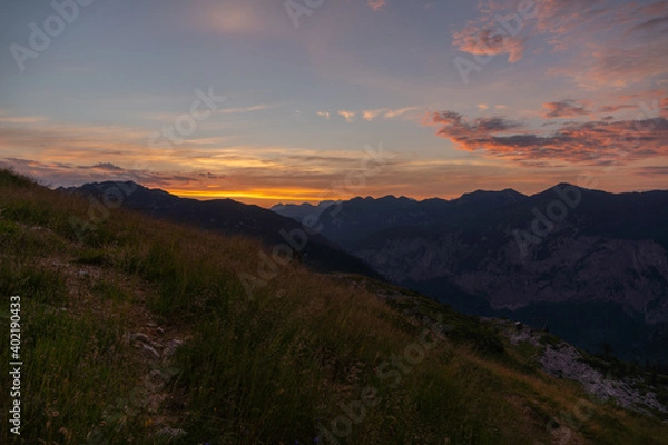Obraz Hiking in Totes Gebirge mountains in Austrian Alpes