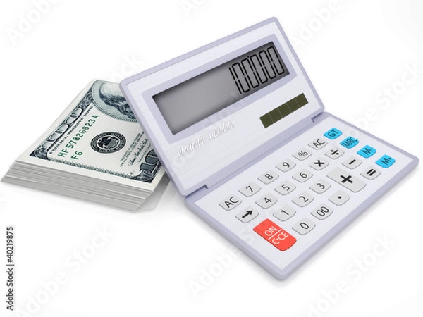 Fototapeta electronic calculator and cashes