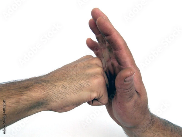 Fototapeta punching hand