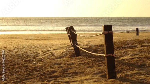 Obraz fence on the beach