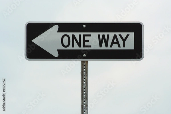Fototapeta One way sign