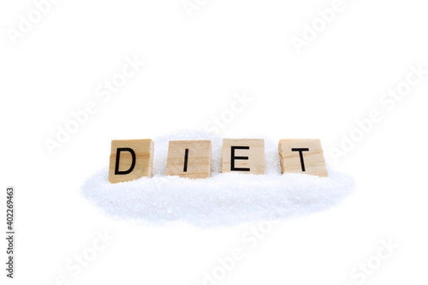 Obraz Diet word with sugar.