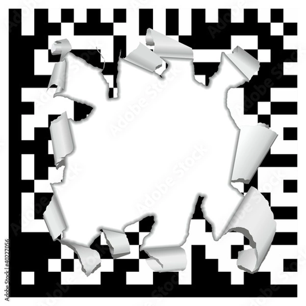 Fototapeta flashcode - dechire