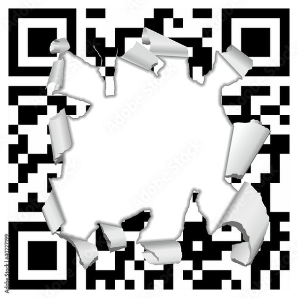 Fototapeta flashcode QR - dechire