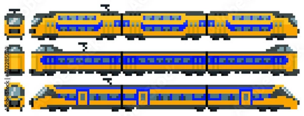 Obraz Modern Dutch intercity pixel train set