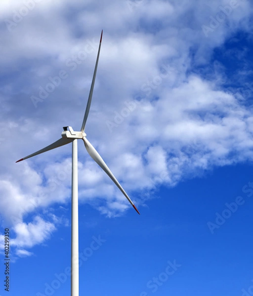 Obraz Wind turbine and blue sunlight sky