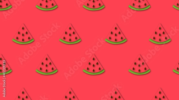 Obraz seamless background with watermelon, vegetable