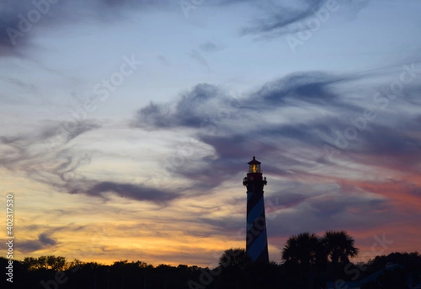 Obraz Painted Sky Lighthouse View II. in Saint Augustine Florida