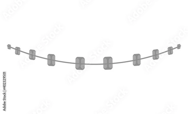 Obraz braces tooth dental care vector logo icon image