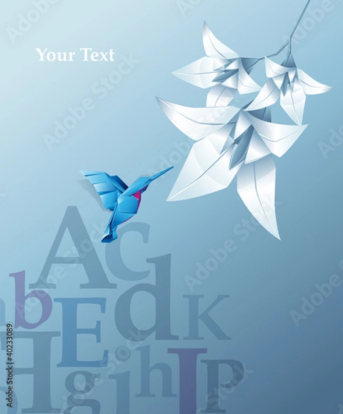 Fototapeta origami-flower