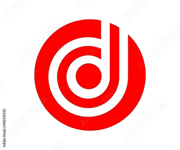 Fototapeta D icon design concept