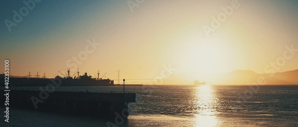 Obraz View of San Fransisco Bay during sunset