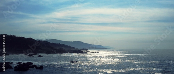 Obraz View of the beach from Monterey, California.