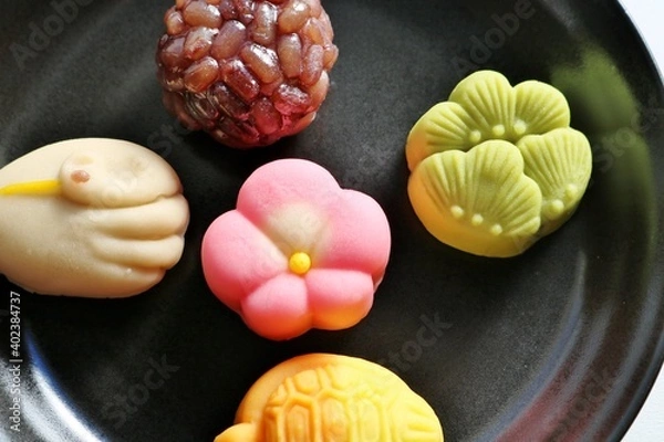 Fototapeta お菓子　和菓子　上生菓子　和む　おもむき