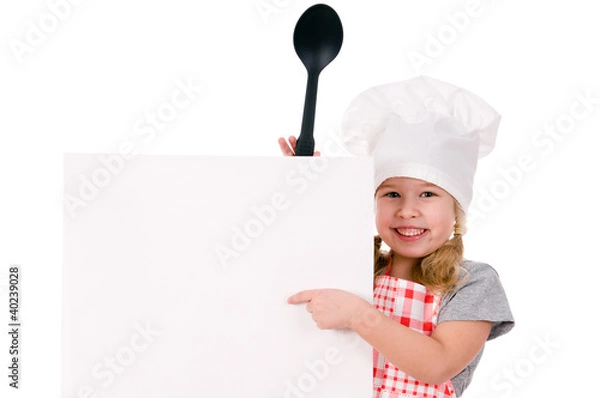Obraz girl in chef's hat