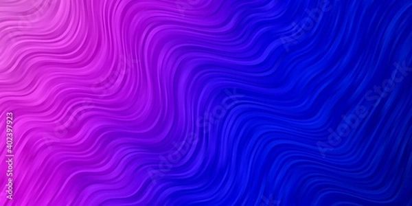 Fototapeta Light Pink, Blue vector texture with circular arc.