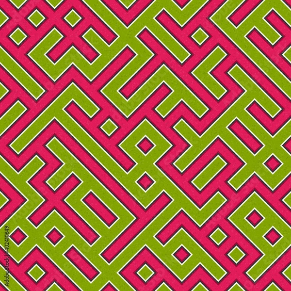Fototapeta Abstract Geometric Pattern generative computational art illustration
