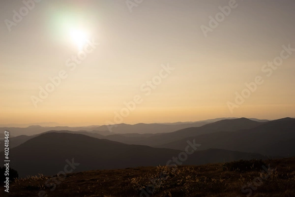 Obraz sunrise over the mountains