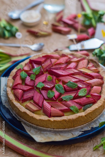 Obraz Tarta z rabarbarem