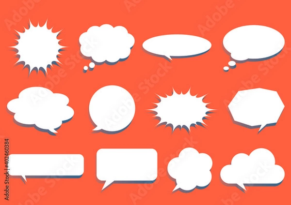 Fototapeta セリフのふきだしセット