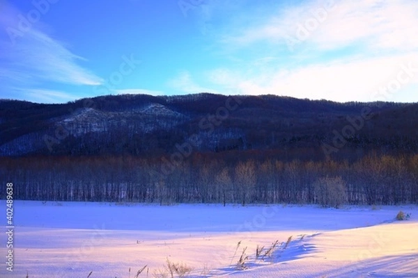 Fototapeta 雪山と雪原