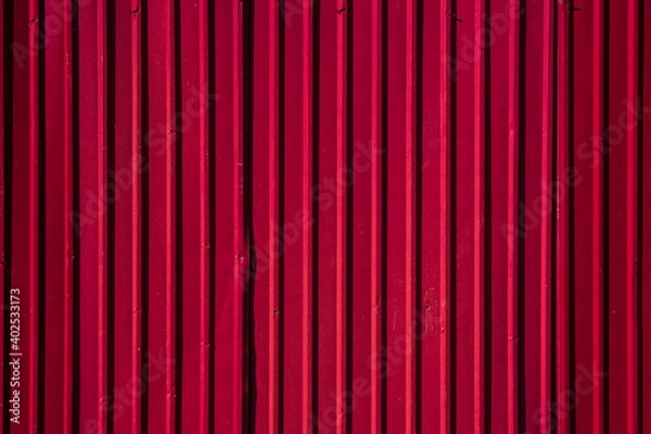 Obraz Line pattern red background. Zinc texture 