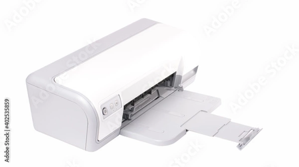 Fototapeta printer isolated on white background