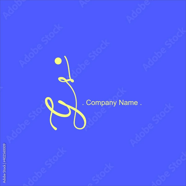 Fototapeta G S GS Initial handwriting or handwritten logo for identity