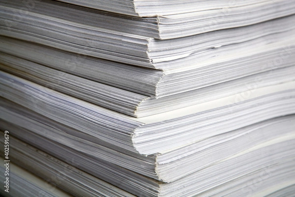 Fototapeta stack of white paper documentation business concept