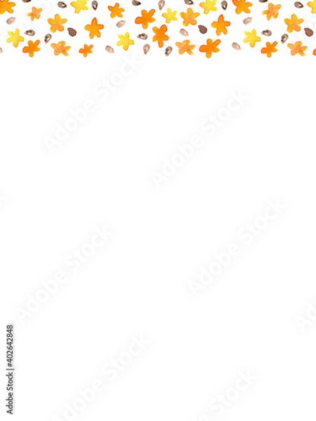 Fototapeta オレンジ花のフレーム