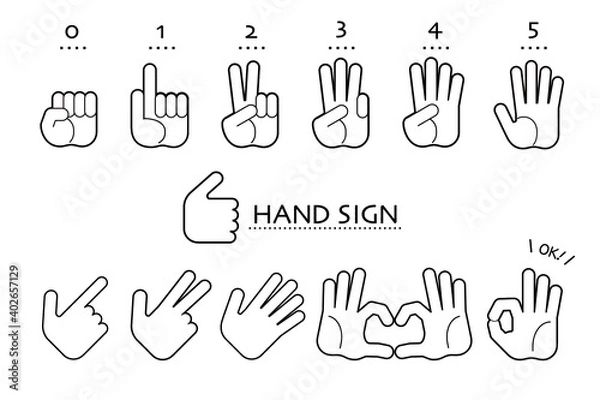 Obraz シンプルな手