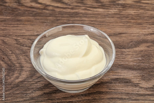 Obraz Sour cream in the bowl