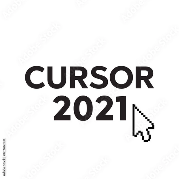 Fototapeta Pixel cursors icons. Hand arrow web cursor vector