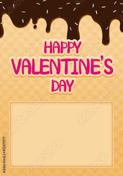 Obraz valentine's day background with chocolate