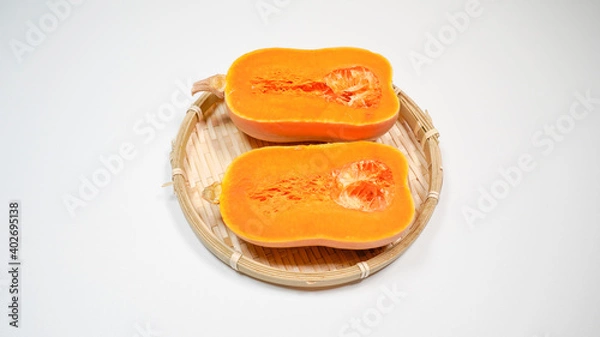 Obraz ザルにのっているバターナッツカボチャ