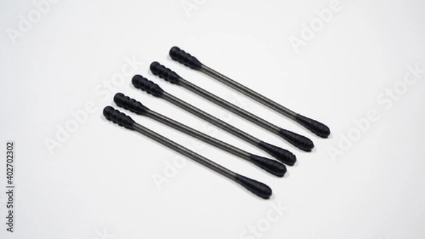 Fototapeta 黒い綿棒