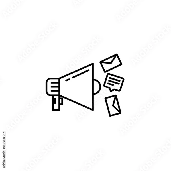 Fototapeta Broadcast message icon. Icons for messaging, chat and communication. Vector