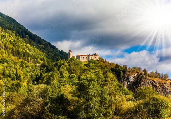 Obraz  Warm sunny autumn day in South Tyrol