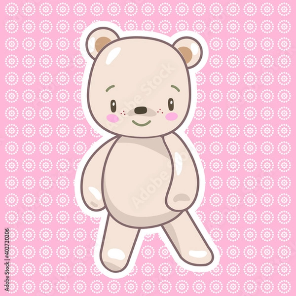 Obraz cute cartoon teddy bear dancing