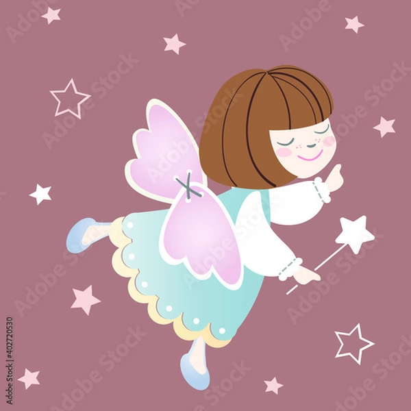 Obraz Christmas card with an angel