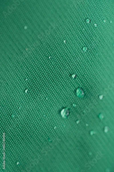 Fototapeta Textile textures with water drops and snow macro abstract