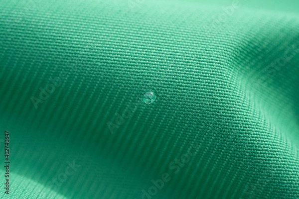 Fototapeta Textile textures with water drops and snow macro abstract