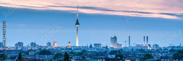 Fototapeta Berlin Skyline Panorama z wieżą telewizyjną