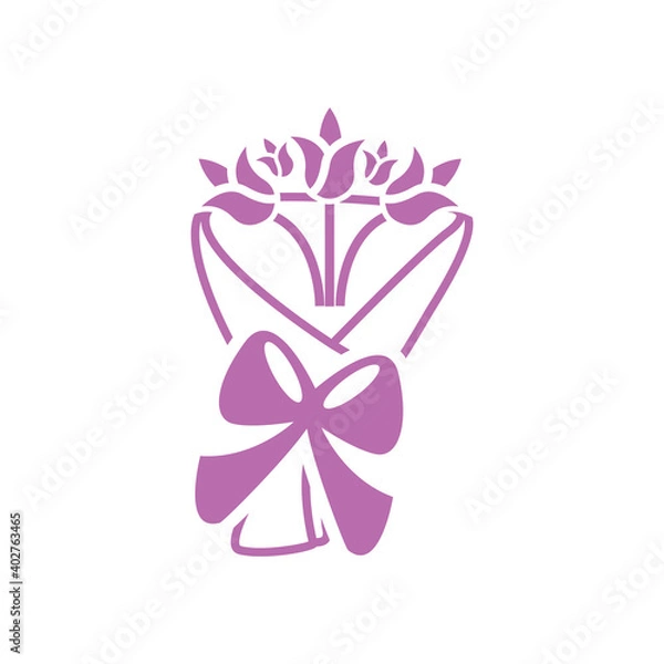 Obraz Bouquet icon design template vector isolated illustration